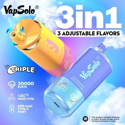 Vapsolo Triple 30000 Puffs Review: Heiðarleg gögn-Bryggð útlit á 3-í-1 vape