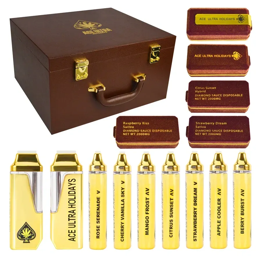 EMPTY Ace Ultra Premium Holiday Edition 2g gyllt einnota vape