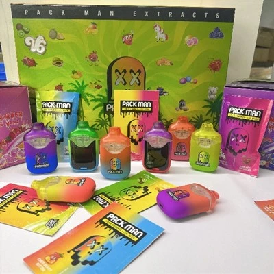 Tóm PACKMAN 1G Dual LED Einnota Vape