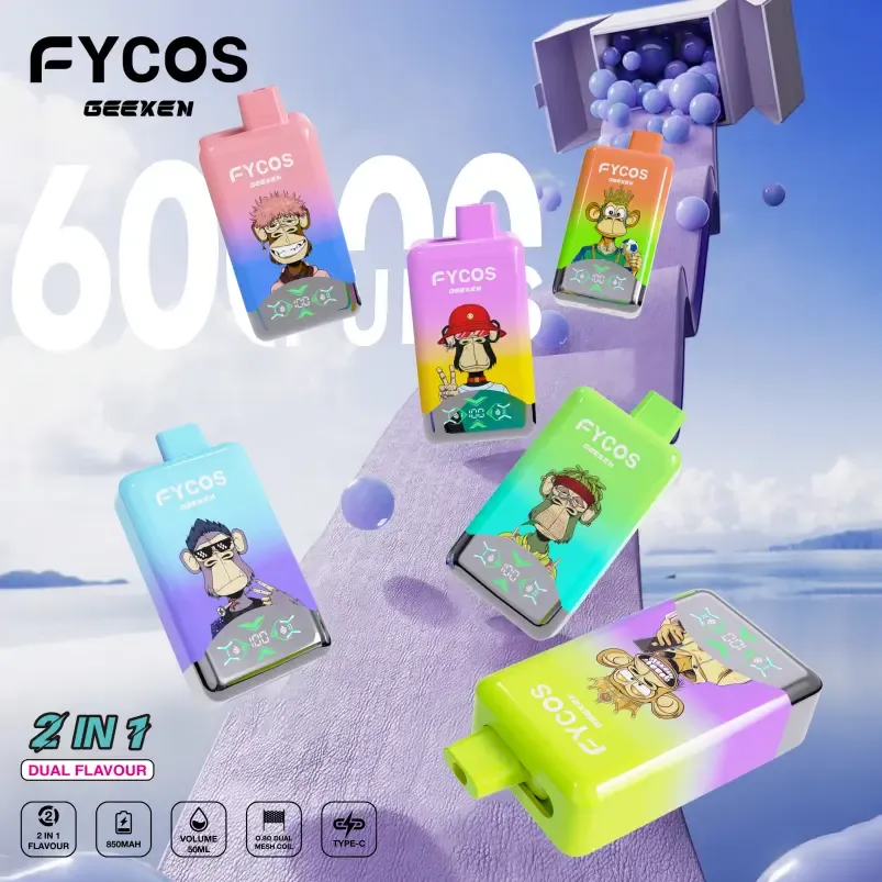 Fycos 60K 60000 Puffs Geeken 2 í 1 Einnota Vape í heildsölu